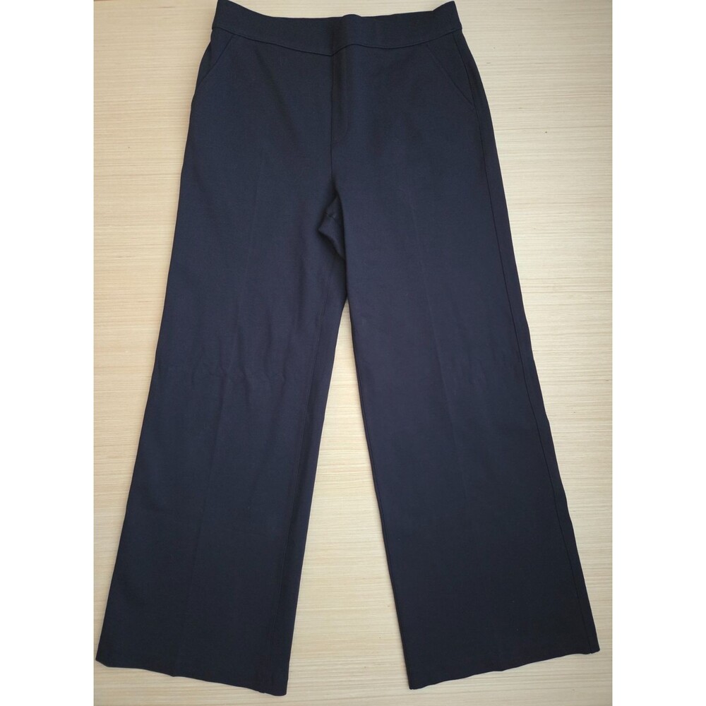 SPANX Supersmooth PerfectFit Ponte Wide Leg Pants Black Charcoal Size XL
